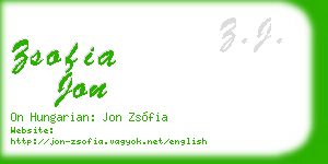zsofia jon business card